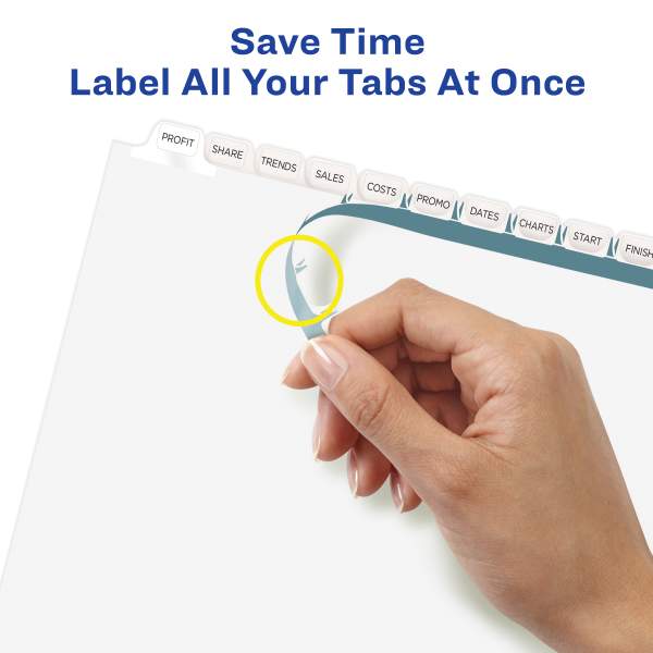 Avery Print & Apply Dividers White 5 Sets (11429) | Avery.com